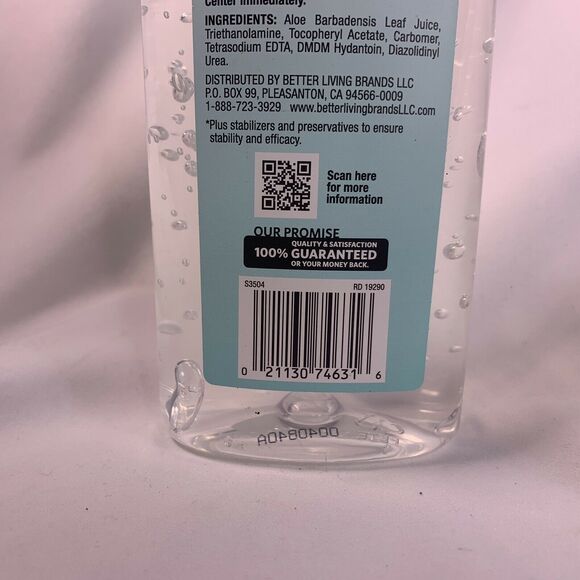 New 100% Pure Aloe Vera Gel Clear 16oz Compare Banana Boat Soothing After Sun - Picture 11 of 12
